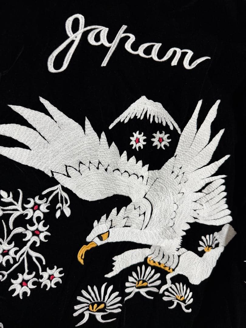 未使用近 ２面用 別珍 BILLVAN 鷲龍 日本限定スカジャン サテン 美品