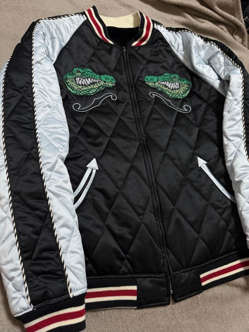 未使用近 ２面用 別珍 BILLVAN 鷲龍 日本限定スカジャン サテン 美品