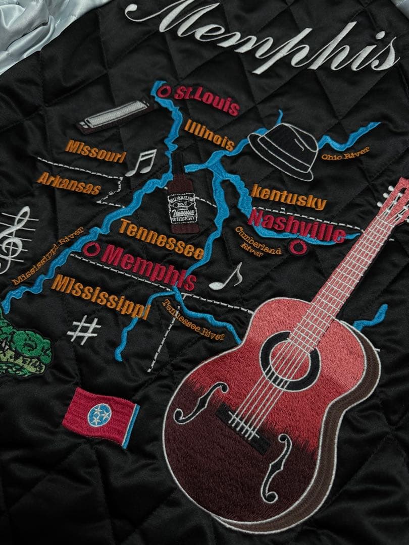 未使用近 ２面用 別珍 BILLVAN 鷲龍 日本限定スカジャン サテン 美品