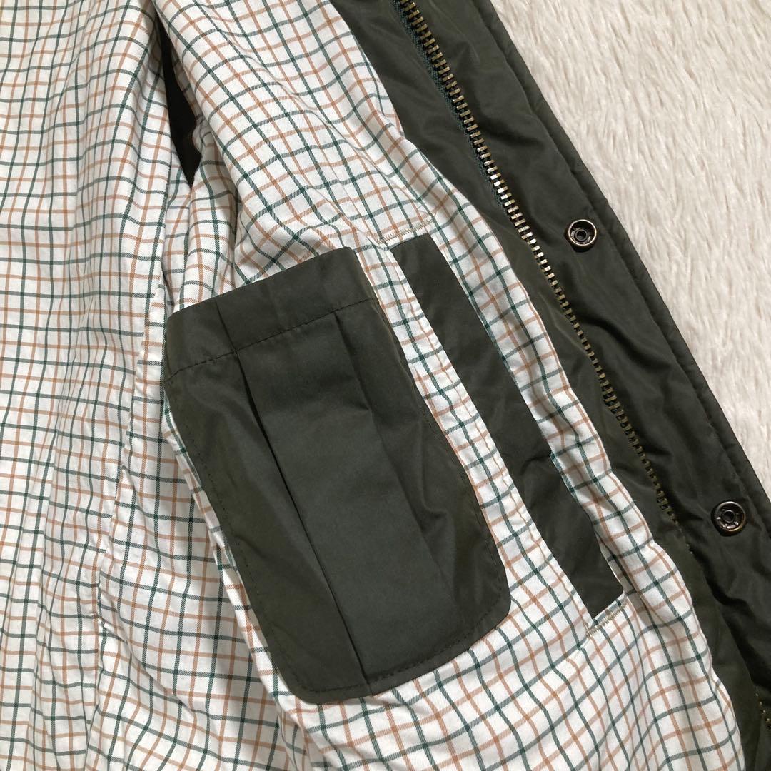 美品 ポロラルフローレン キルティングジャケット 襟コーデュロイ 中綿入り ロゴ