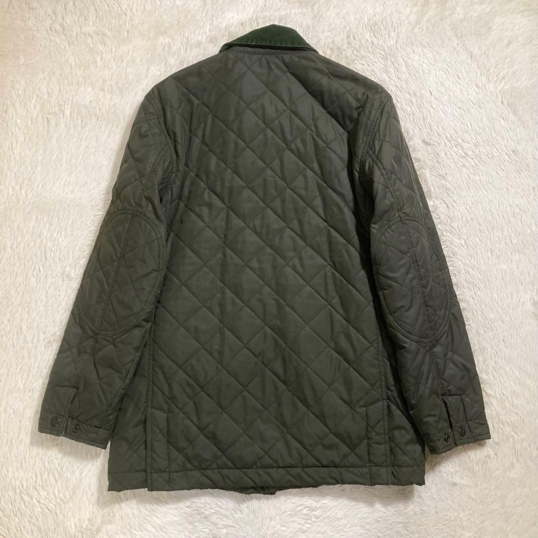 美品 ポロラルフローレン キルティングジャケット 襟コーデュロイ 中綿入り ロゴ
