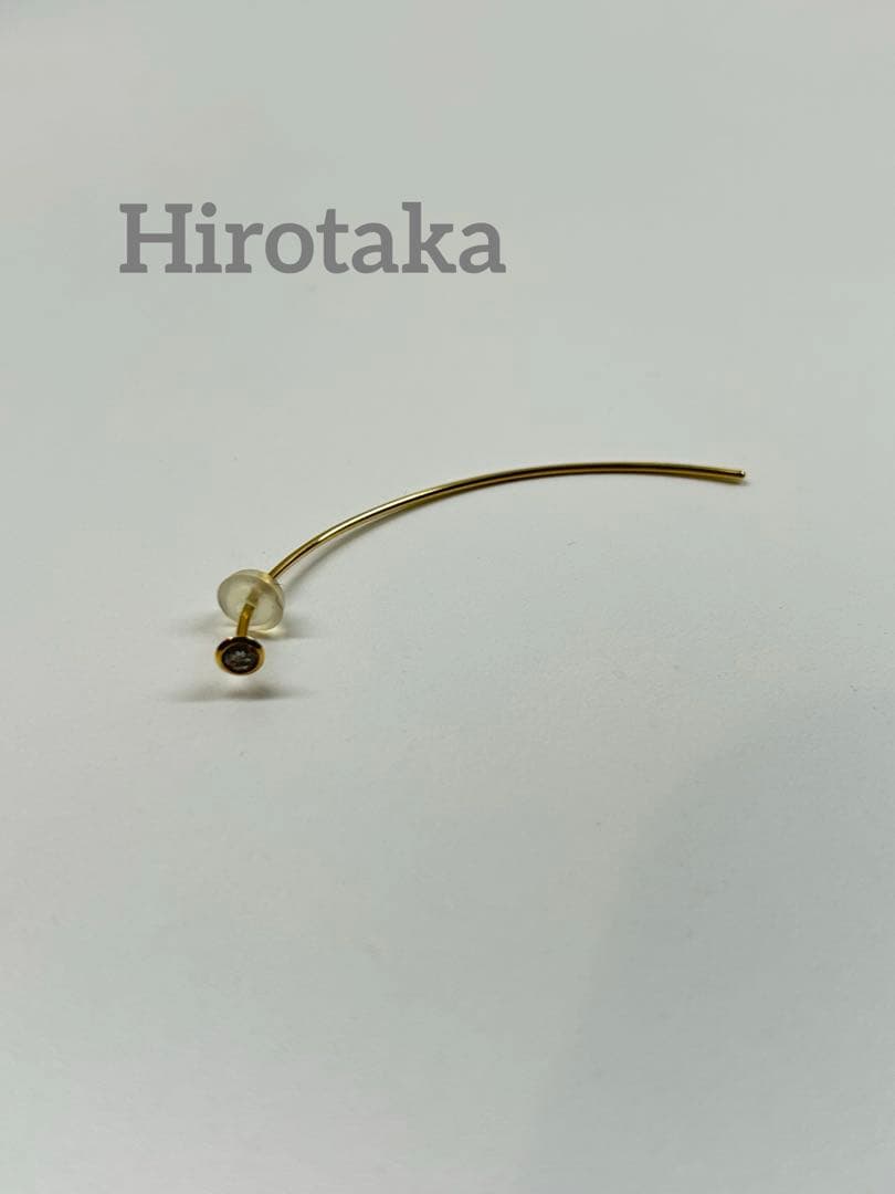 Hirotaka ダイヤモンドアローピアス イエローゴールド（片耳用）ロング