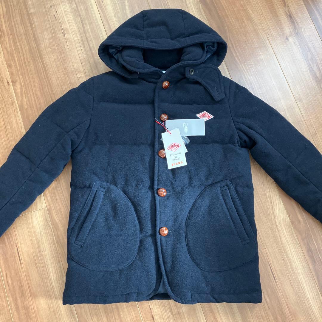 BEAMS 別注 DANTON ダントン ダウンジャケット ネイビー 34