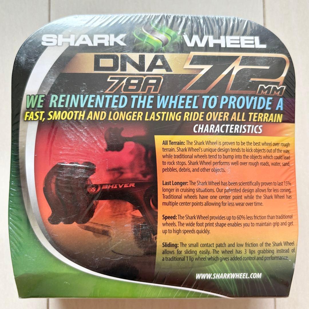 07☆新品 未開封☆ シャークウィール 72mm 78a クリアアンバー