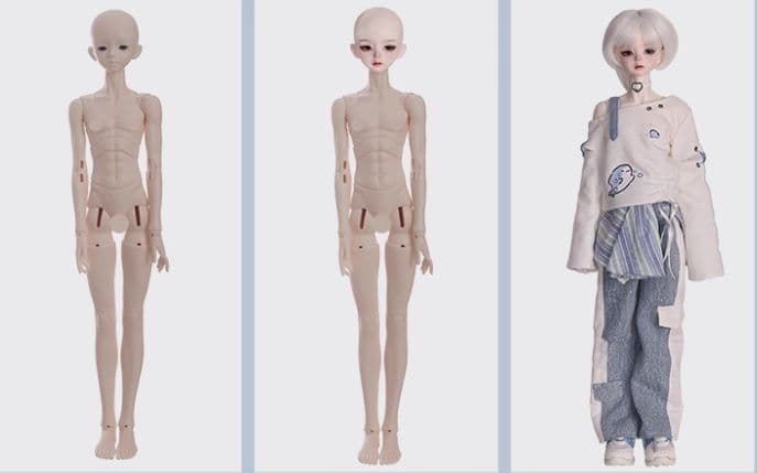 AX512 BJD 1/4 ドール本体 Amu 球体関節人形 ハンドメイド