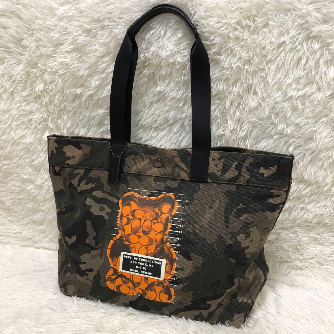 コーチ トートバッグ キャンバス カモフラ 迷彩 大容量 76809