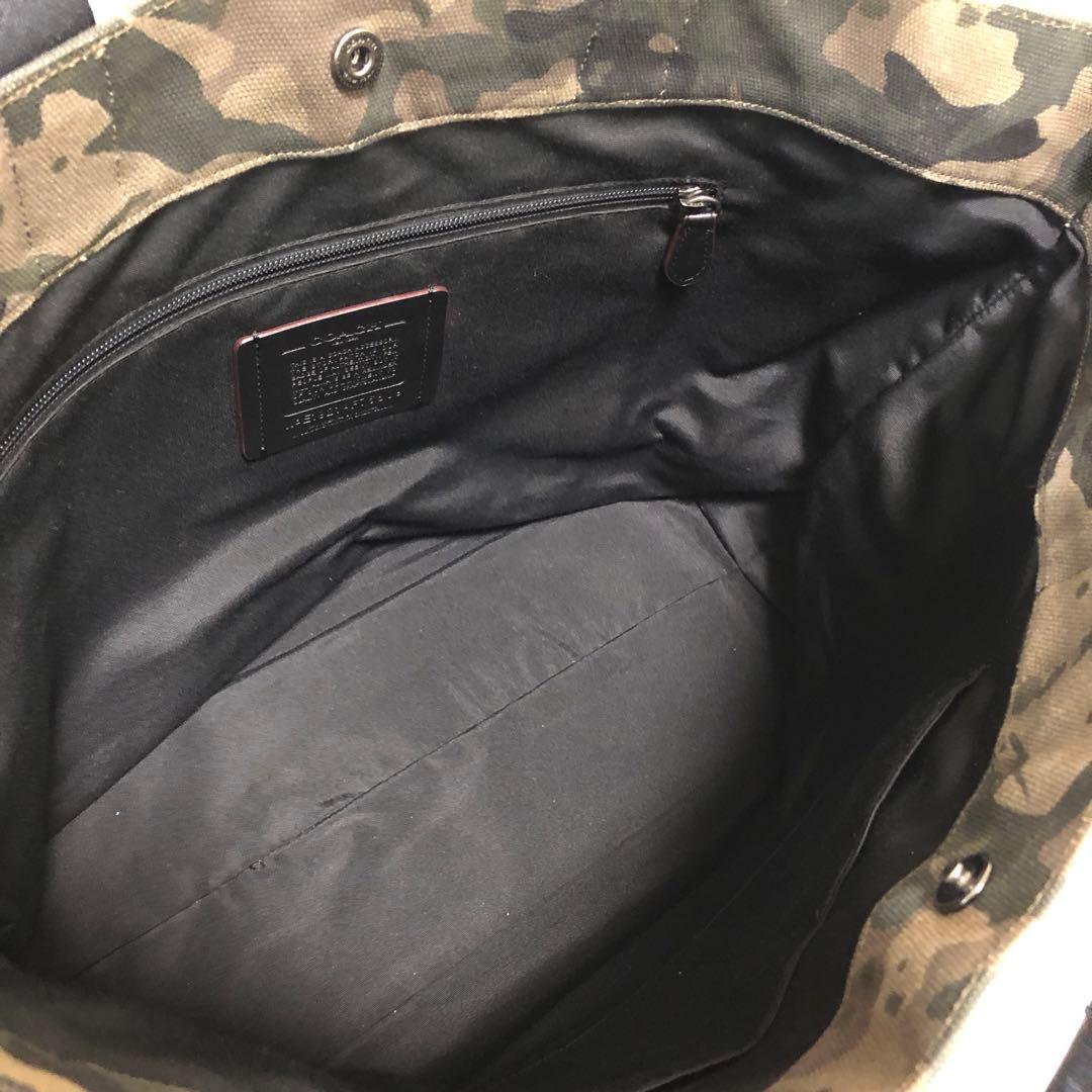 コーチ トートバッグ キャンバス カモフラ 迷彩 大容量 76809