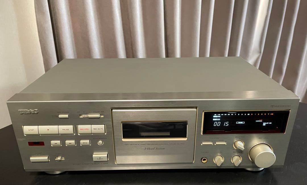 【美品】【希少】TEAC V-1050 カセットデッキ ゴールド リモコン付