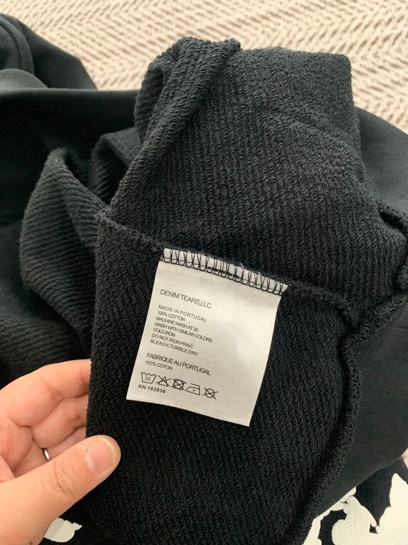 DENIM TEARS パーカー M ブラック 花柄