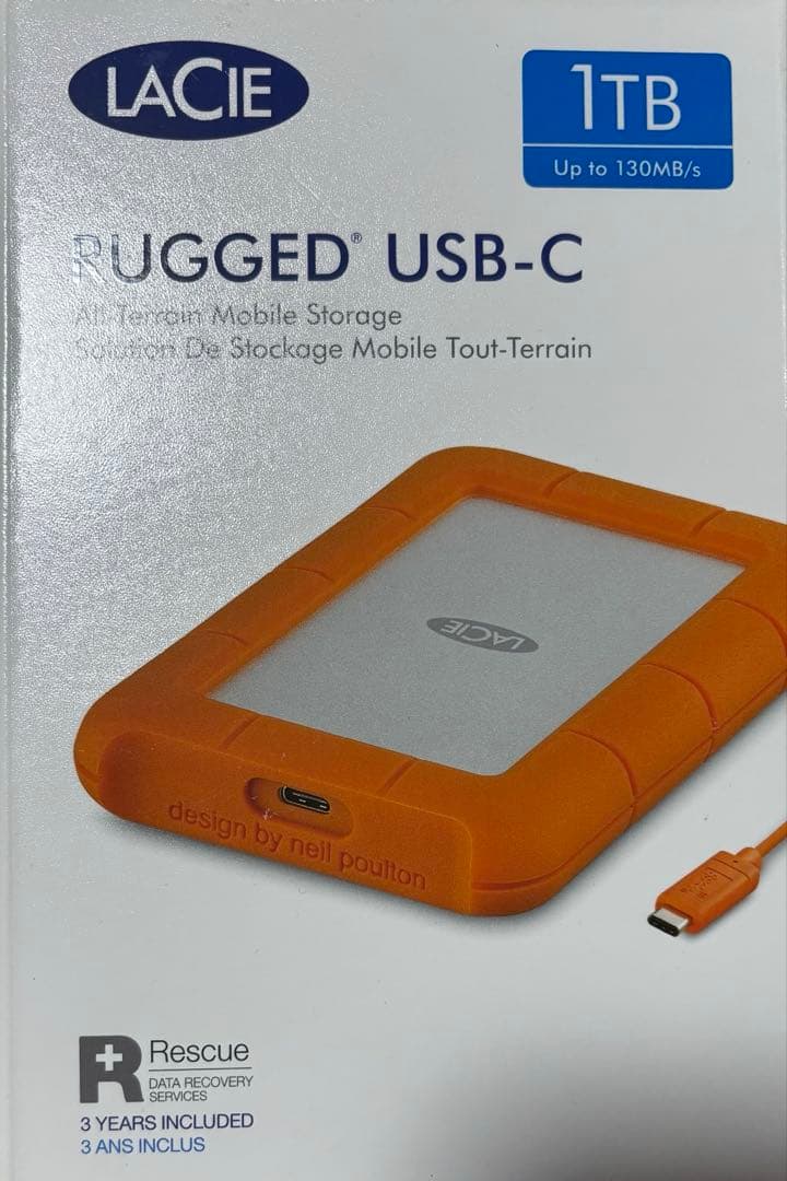 LaCie ラシー ポータブルHDD ハードディスク 1TB