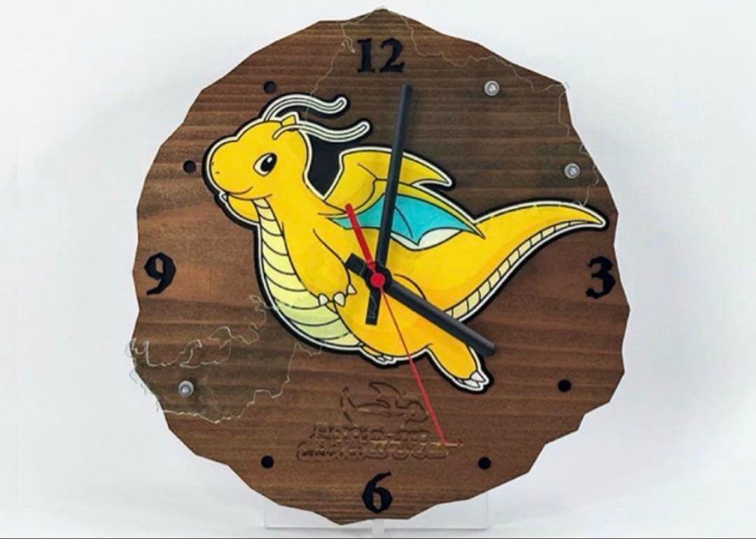 【福井限定】 カイリュー 壁掛け時計　ポケモンローカルacts