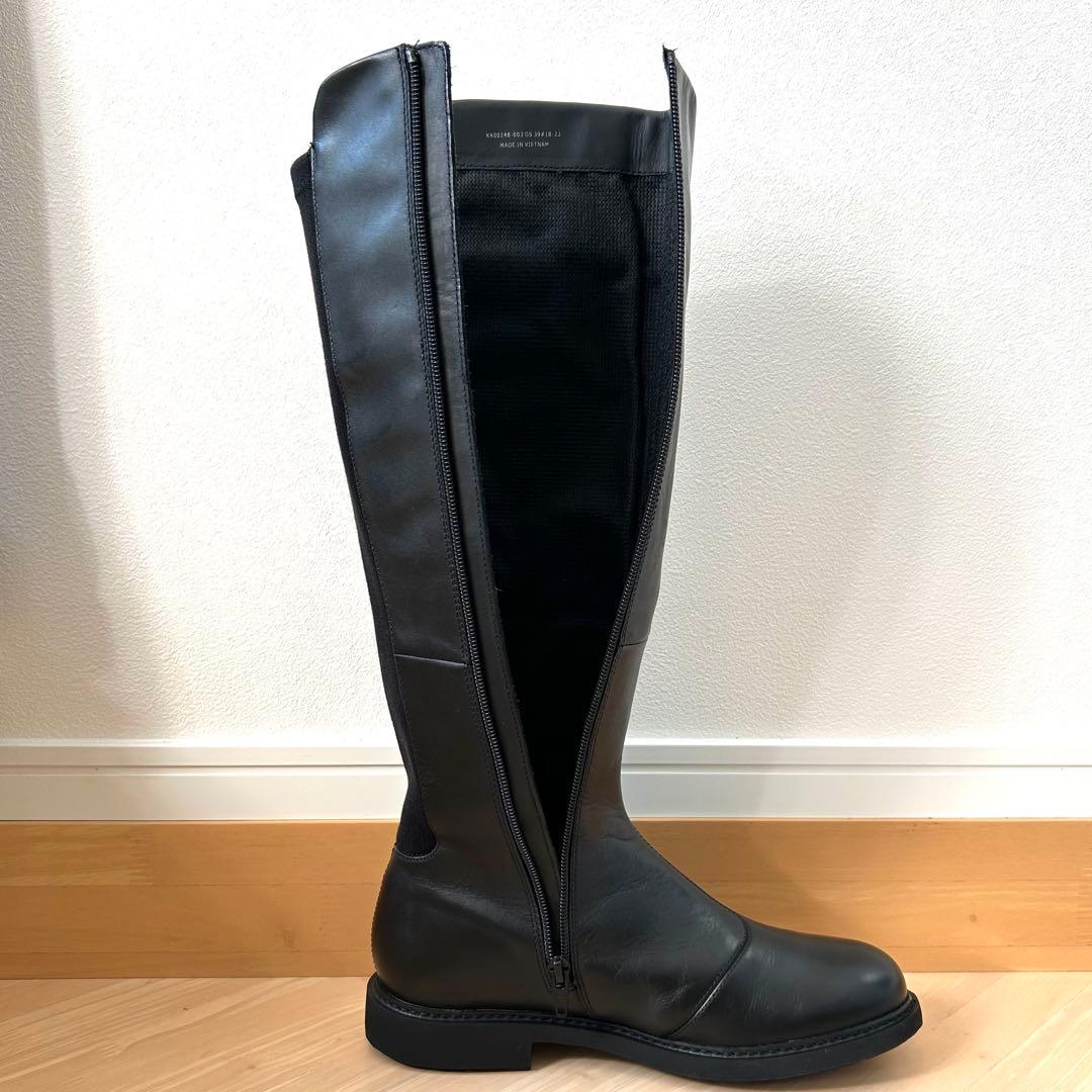 未使用級✨ CAMPER 【25㎝】 ニューマン ロングブーツ レザー ブラック