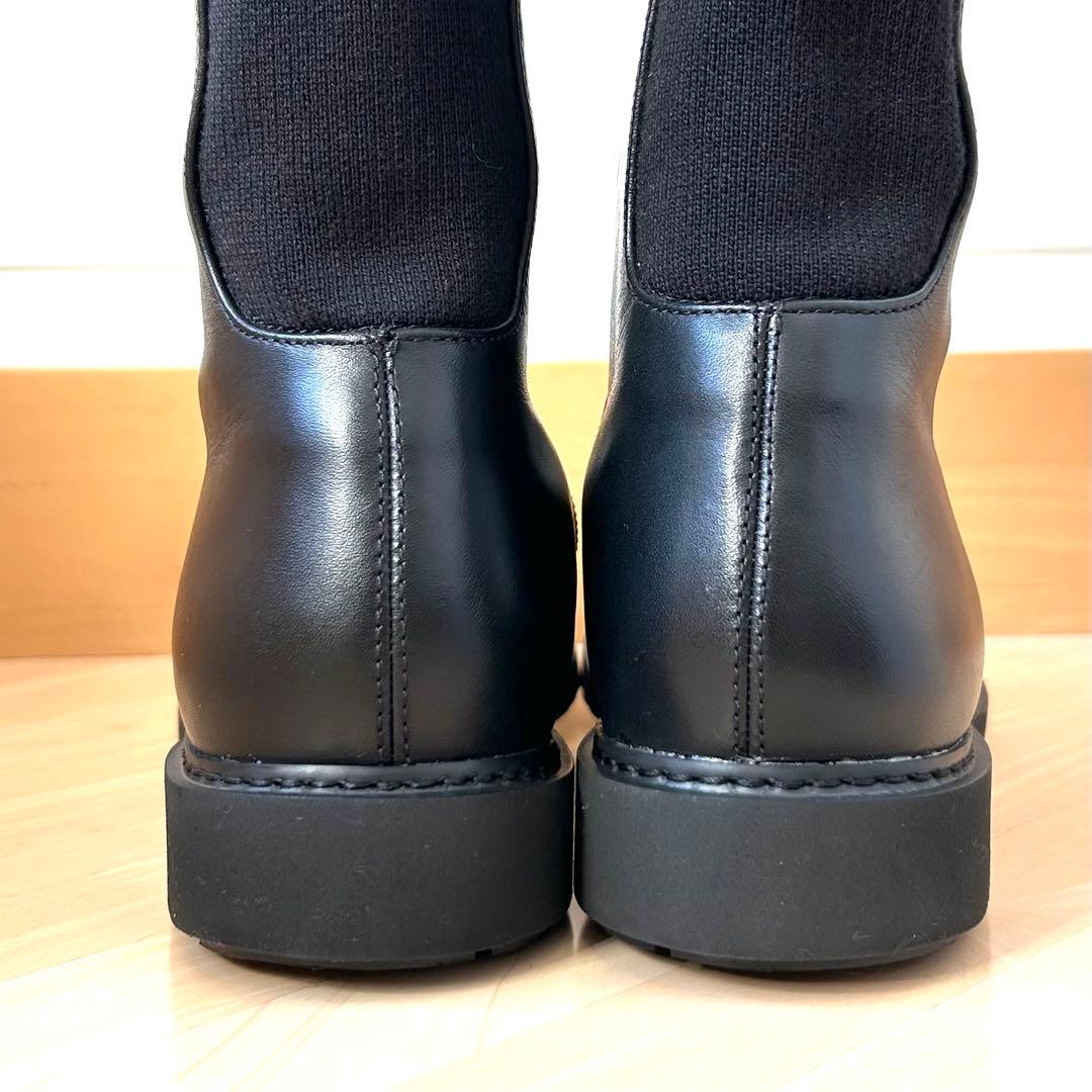 未使用級✨ CAMPER 【25㎝】 ニューマン ロングブーツ レザー ブラック