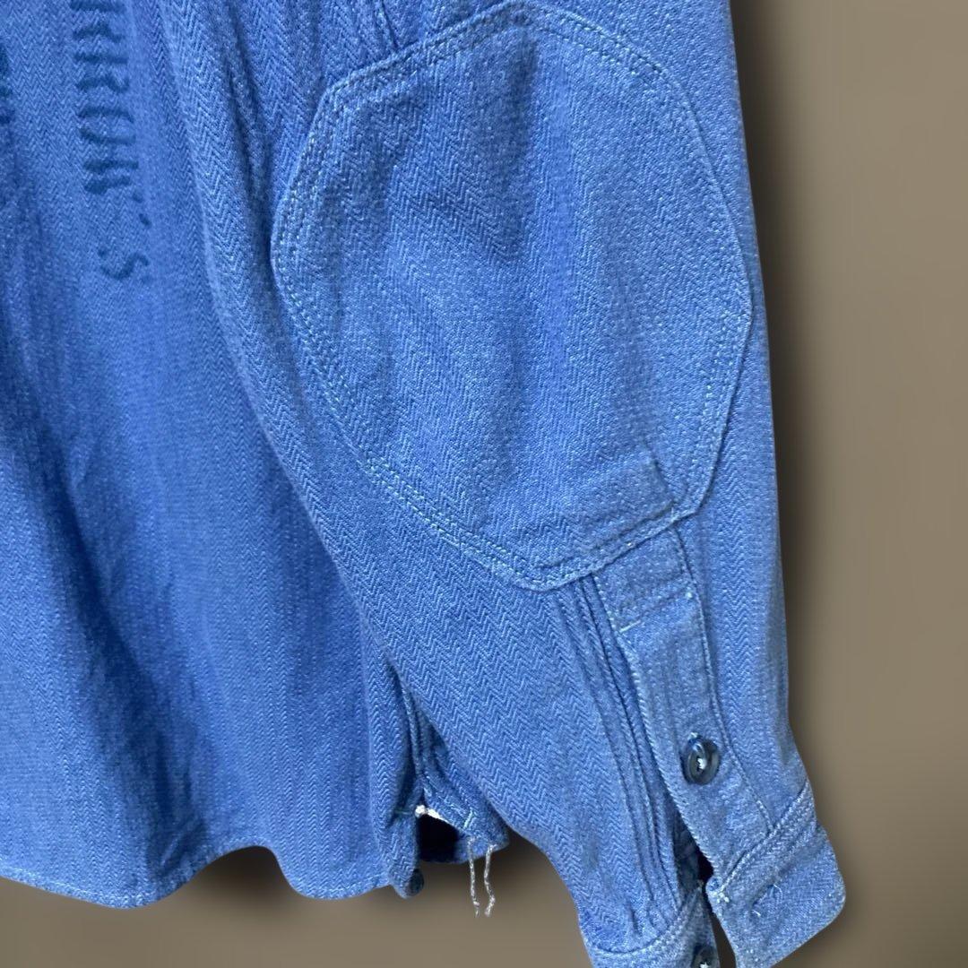 Pherrow's ヘリンボーンネルシャツ XL