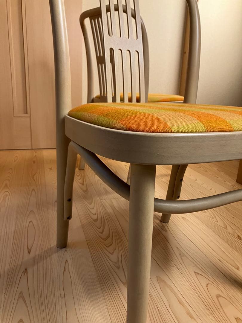 秋田木工　ダイニングチェア　シート張替え済　国産ビンテージ　北欧　曲木　椅子