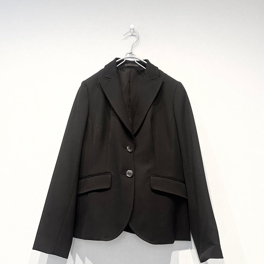 ✨美品✨Paul Stuart ポールスチュアート パンツスーツ　綿100 黒Ｌ