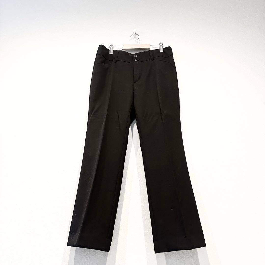 ✨美品✨Paul Stuart ポールスチュアート パンツスーツ　綿100 黒Ｌ