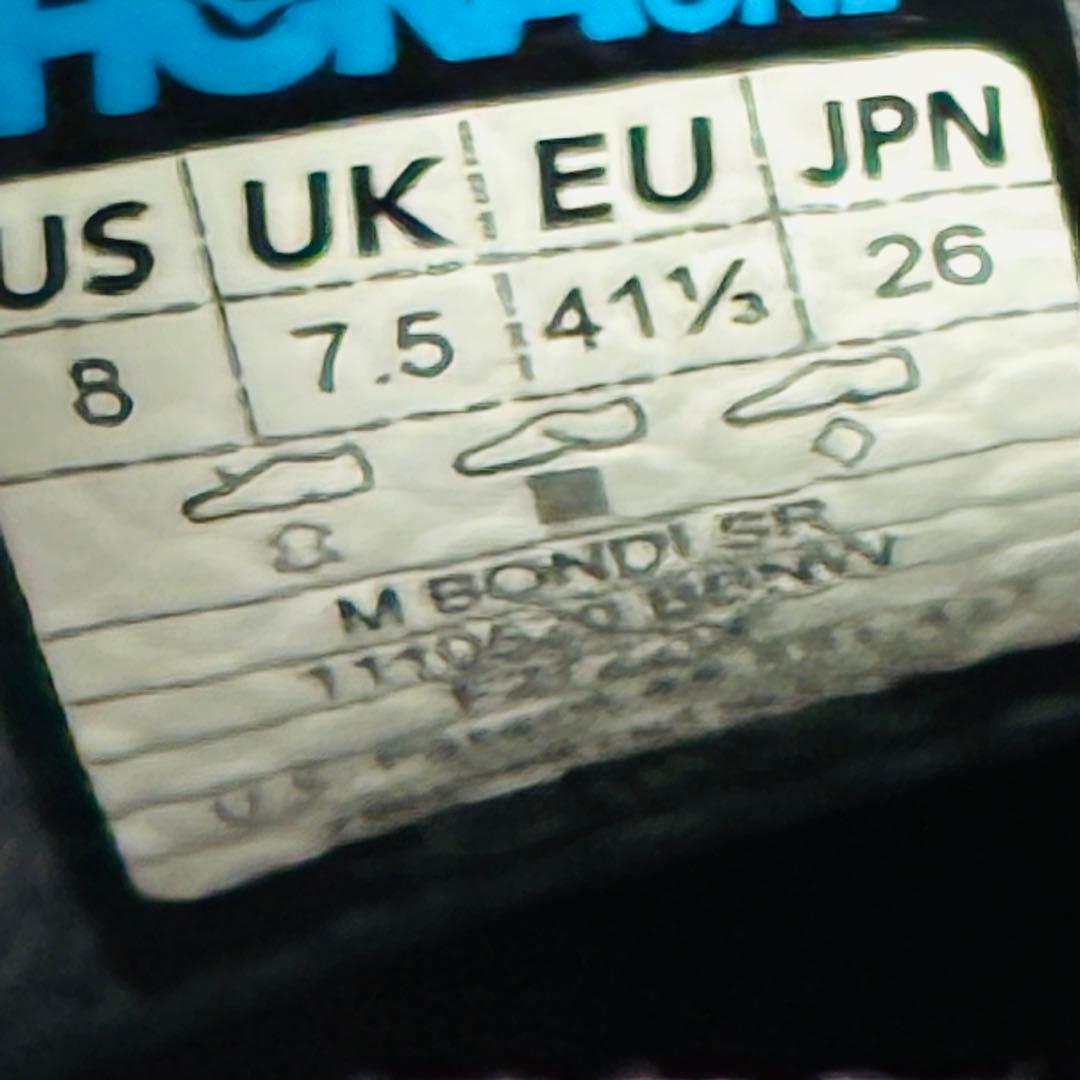 【新品】HOKA ONEONE M BONDI SR レザー 本革 厚底 26