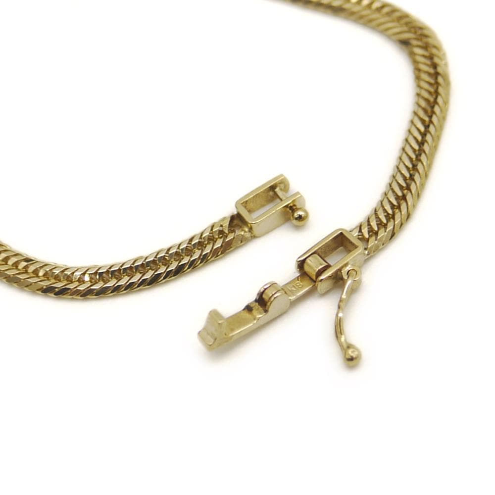 6g K18 喜平12面トリプルアンクレット 18金 アンクレット Y04982