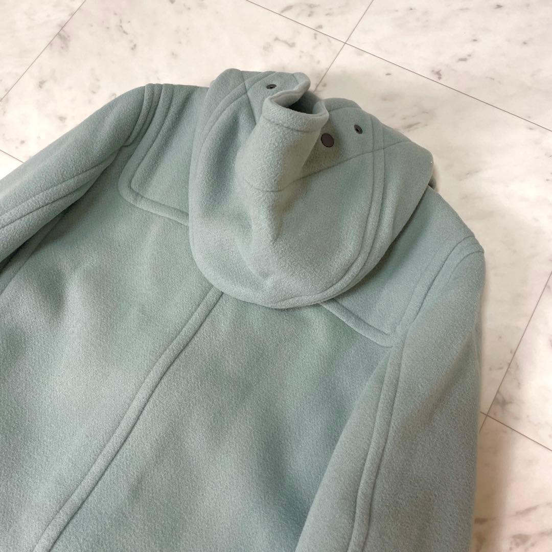 【美品】マカフィー メルトンウール ダッフルコート ブルーグリーン 36 S