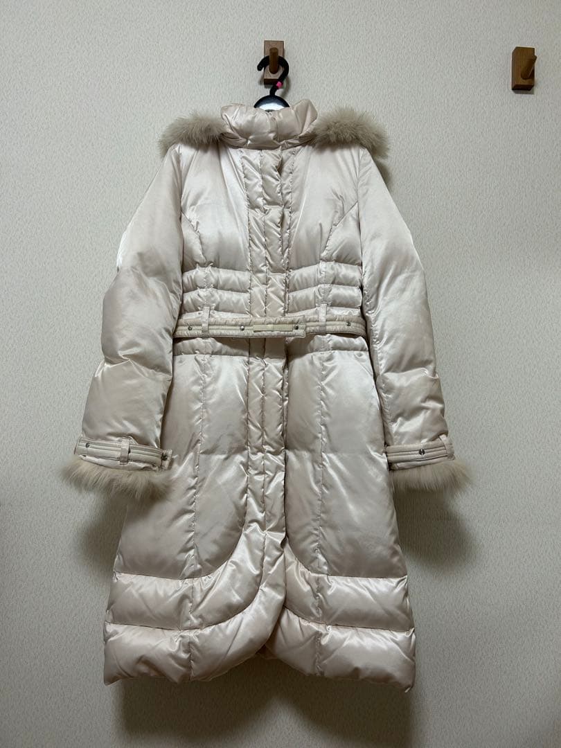 トゥービーシック ホワイトベージュ 上品高級3ウェイダウンコート 40 M