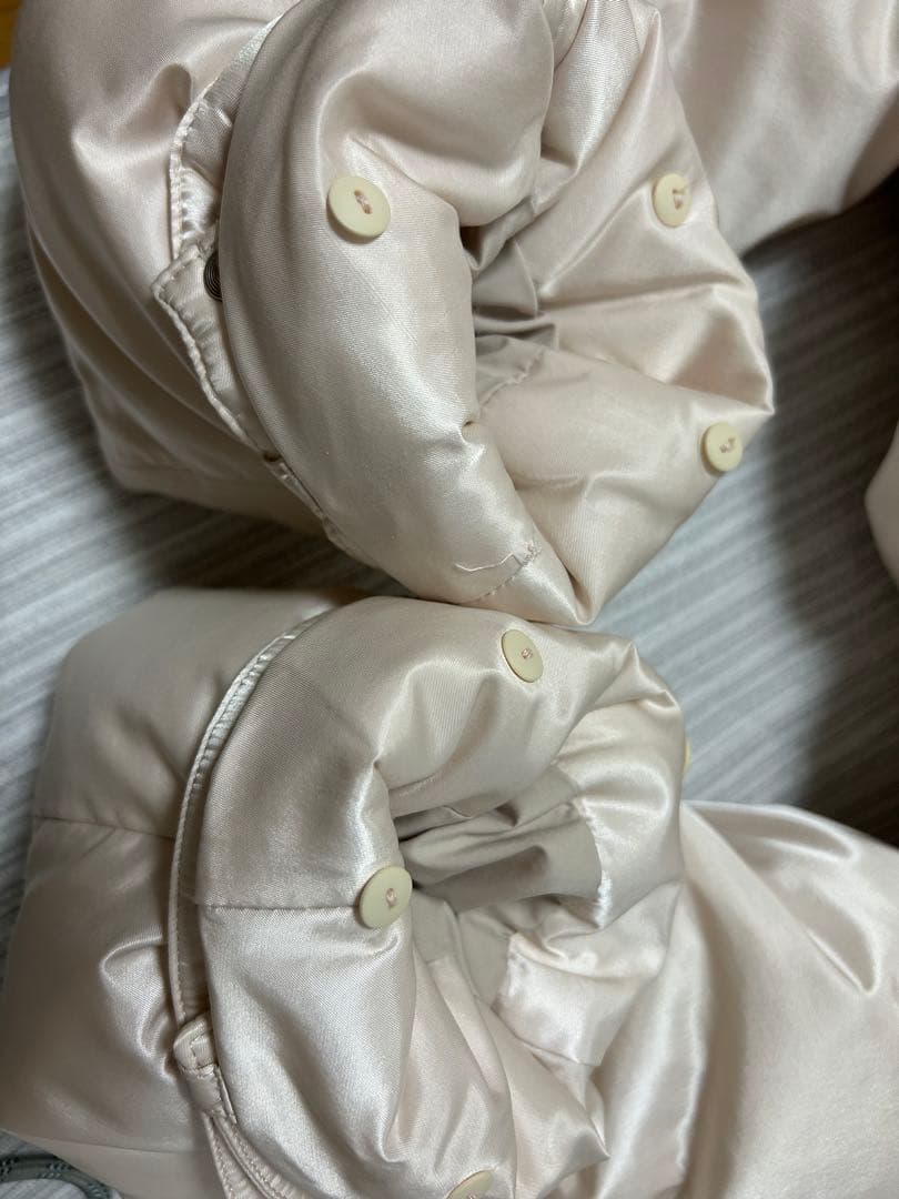 トゥービーシック ホワイトベージュ 上品高級3ウェイダウンコート 40 M