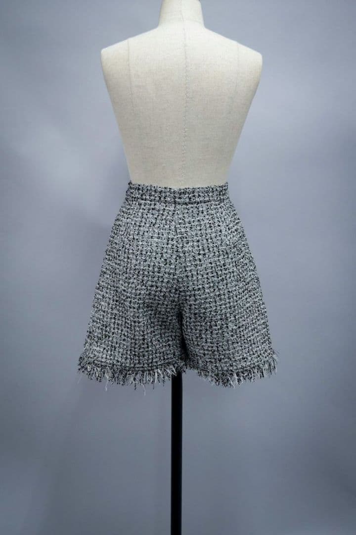 sheller シェリエ　Richツイードフリンジトップスキュロット