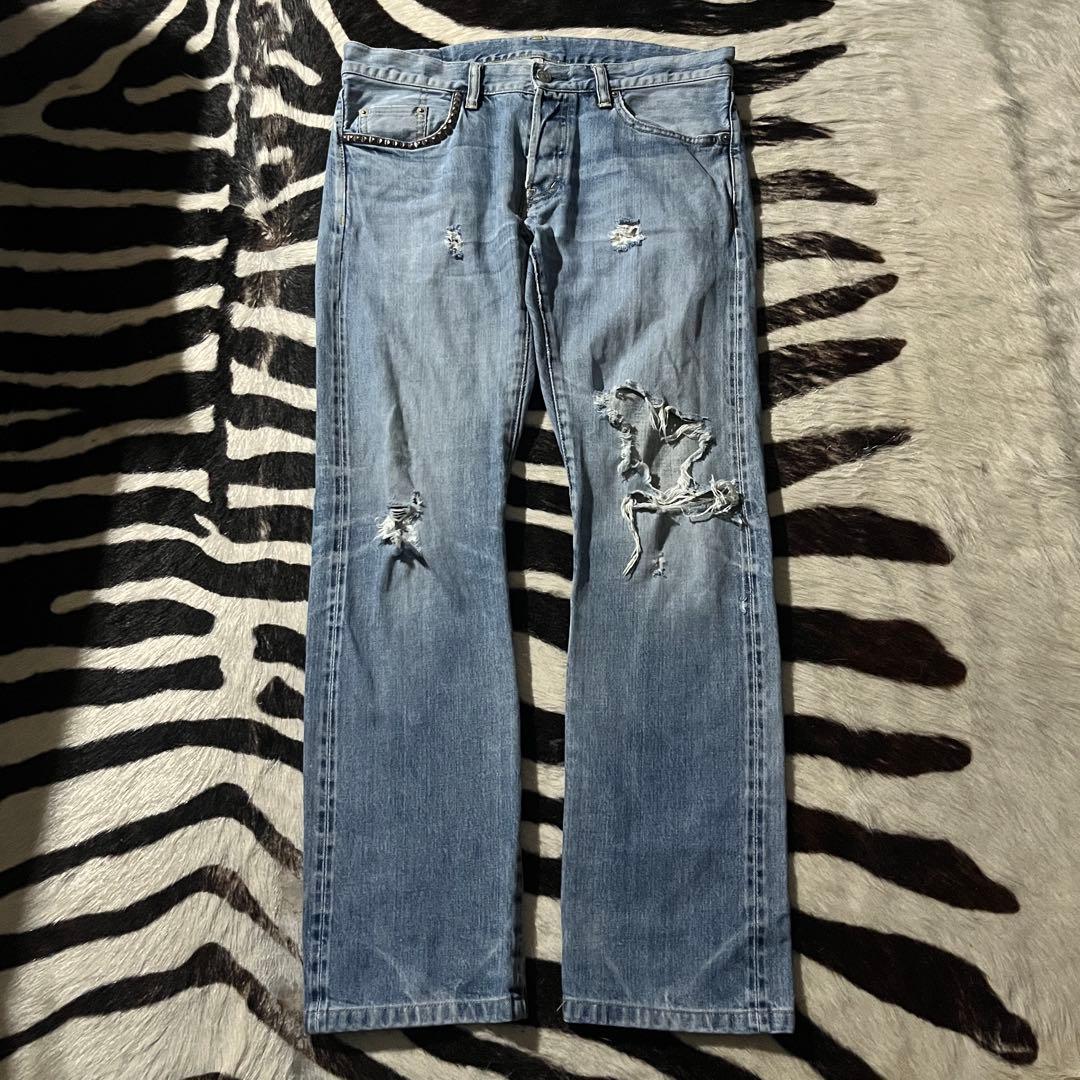 パンツ 00s Hysteric glamour damaged denim