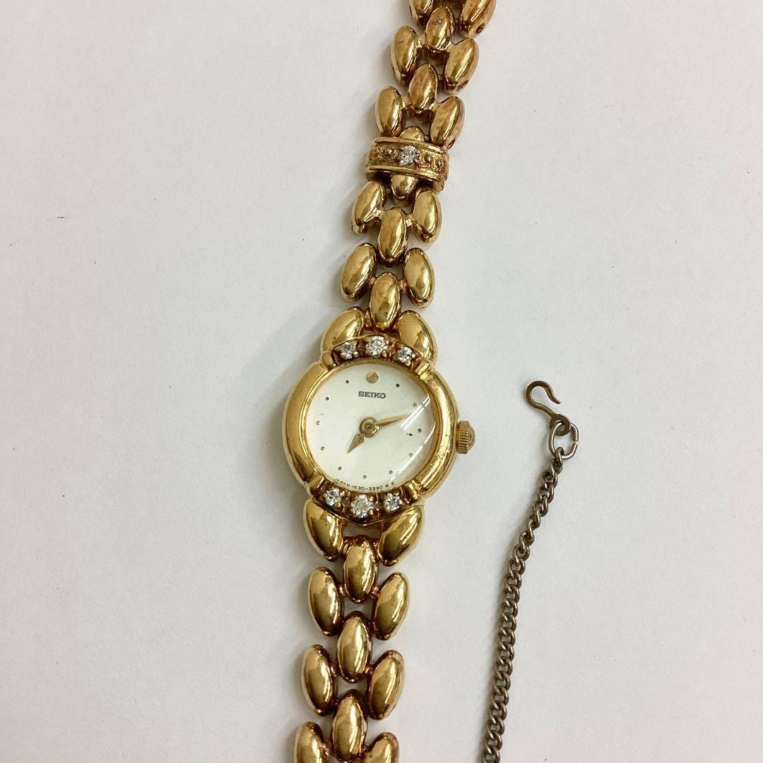 SEIKO セイコー 1E20-0760 腕時計 ゴールド ドレスウォッチ 不動