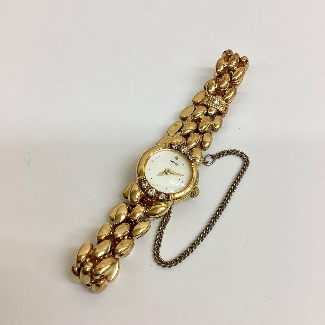 SEIKO セイコー 1E20-0760 腕時計 ゴールド ドレスウォッチ 不動