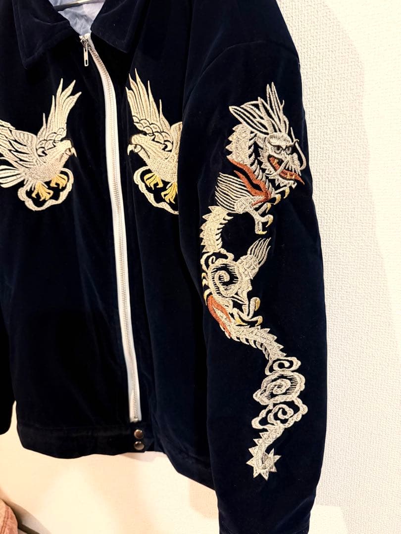 50s スーベニアジャケット スカジャン　別珍 ベルベット レプリカ