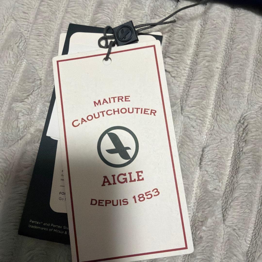 AIGLE ファー付きネイビー ダウンジャケット36size