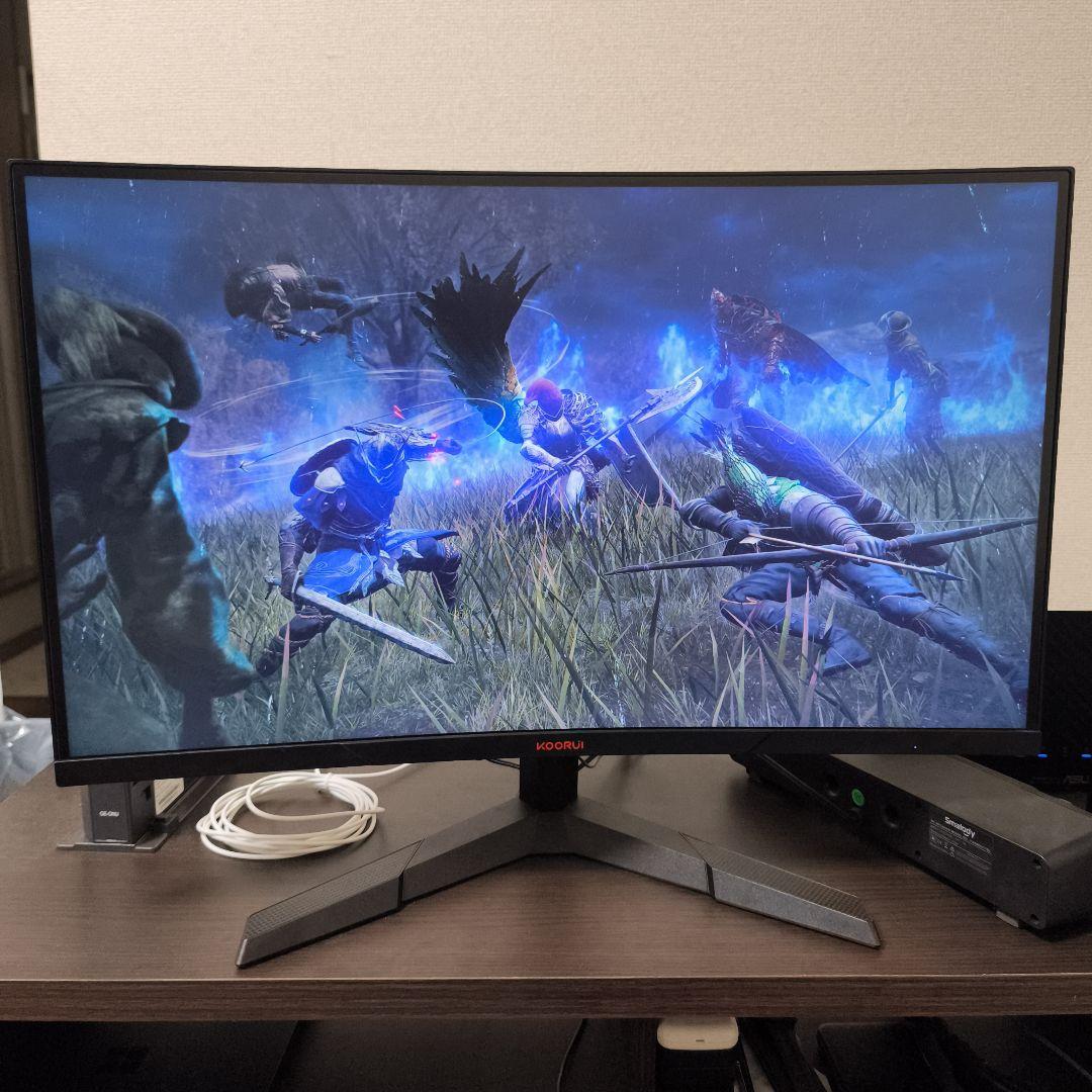 ゲーミングモニター KR-27E6QC 144HZ QHD 1ms 湾曲モニター