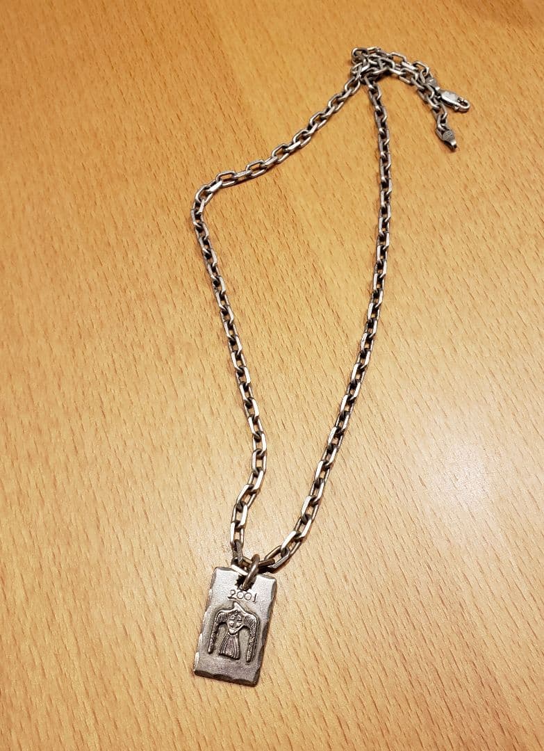 激レア　ウイングロック　2001年製 彫刻 ペンダントトップ　角チェーンセット