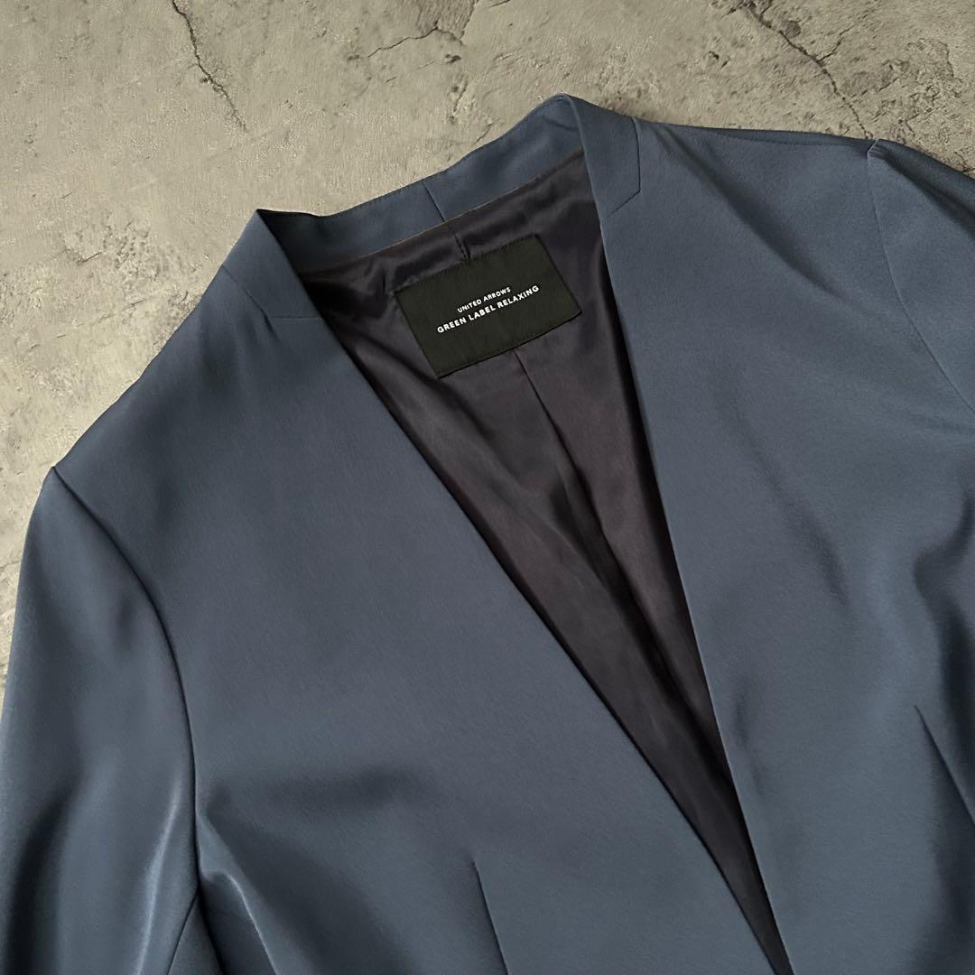 green label relaxing ノーカラー スーツ パンツセットアップ