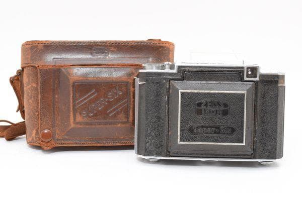 蛇腹カメラ ZEISS IKON Super-Six#486 本革ケース付き