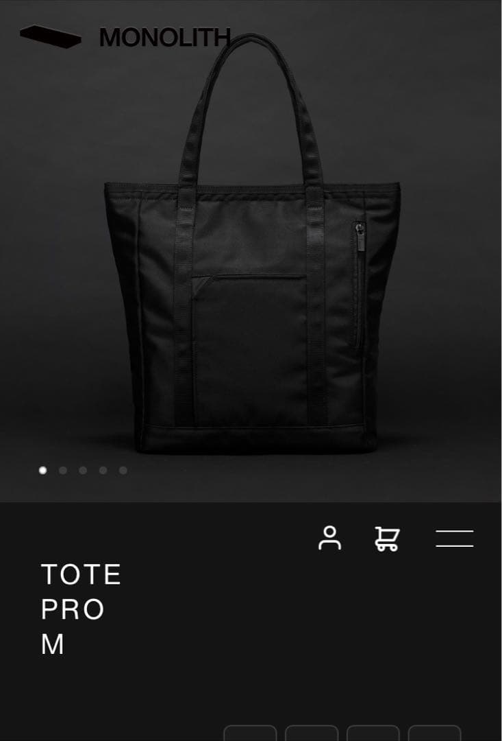 MONOLITH TOTE PRO Mサイズ　ブラック