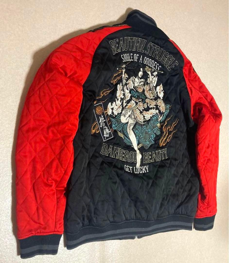 抜刀娘 キルティング スカジャン ジャンバー ブルゾン 着物 セクシー タトゥー