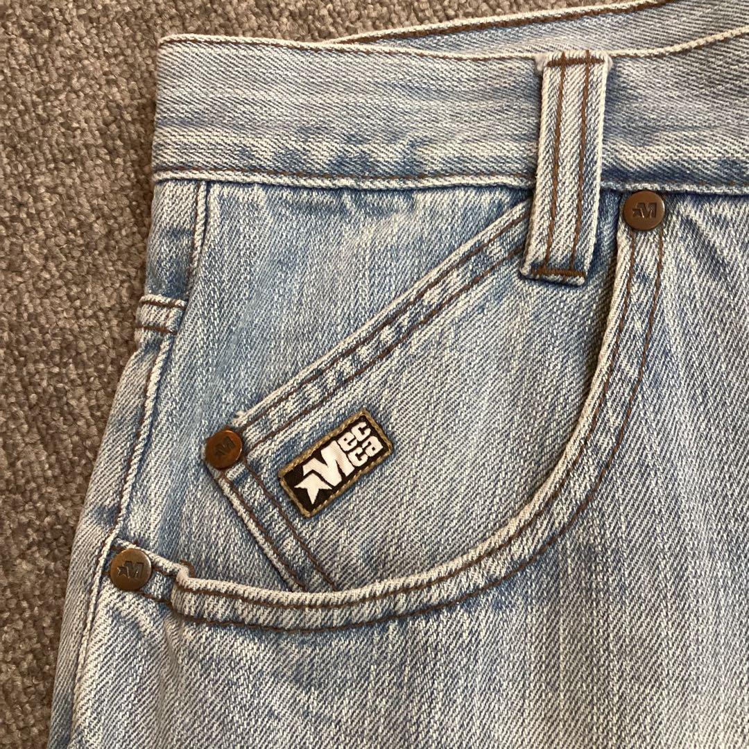 00s 古着 Mecca デニムパンツ ワイド baggy Y2K B系 シティ