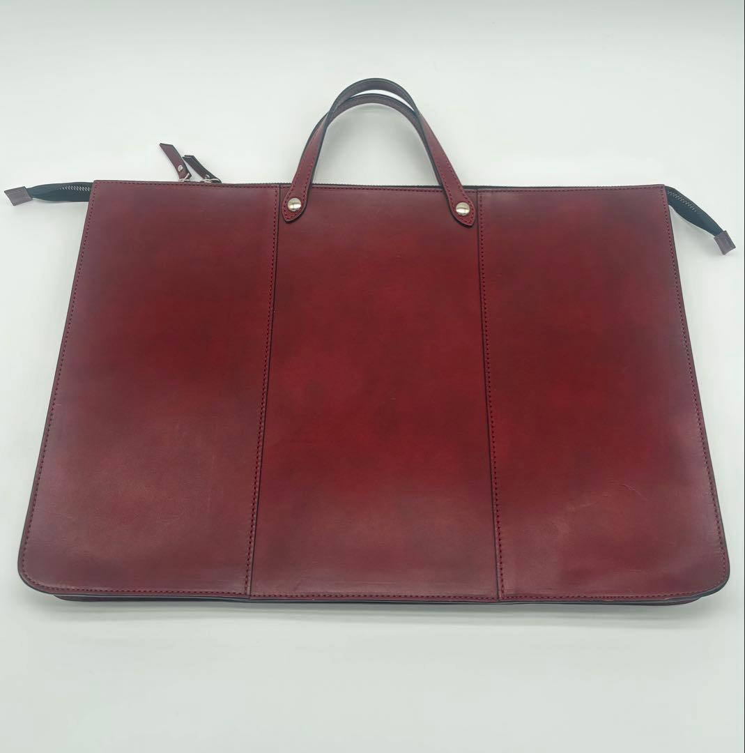 【値下中】美品✨Foglia ヌメ革A3ビジネスバッグ　定価55000円