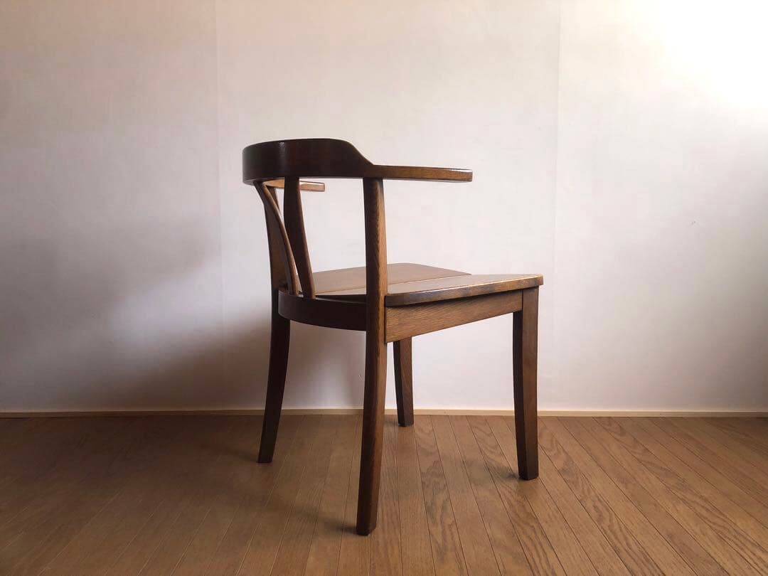 飛騨家具 浜本工芸 アームチェア⑥ 肘掛け 安楽椅子 楢無垢材 古民家 民芸椅子