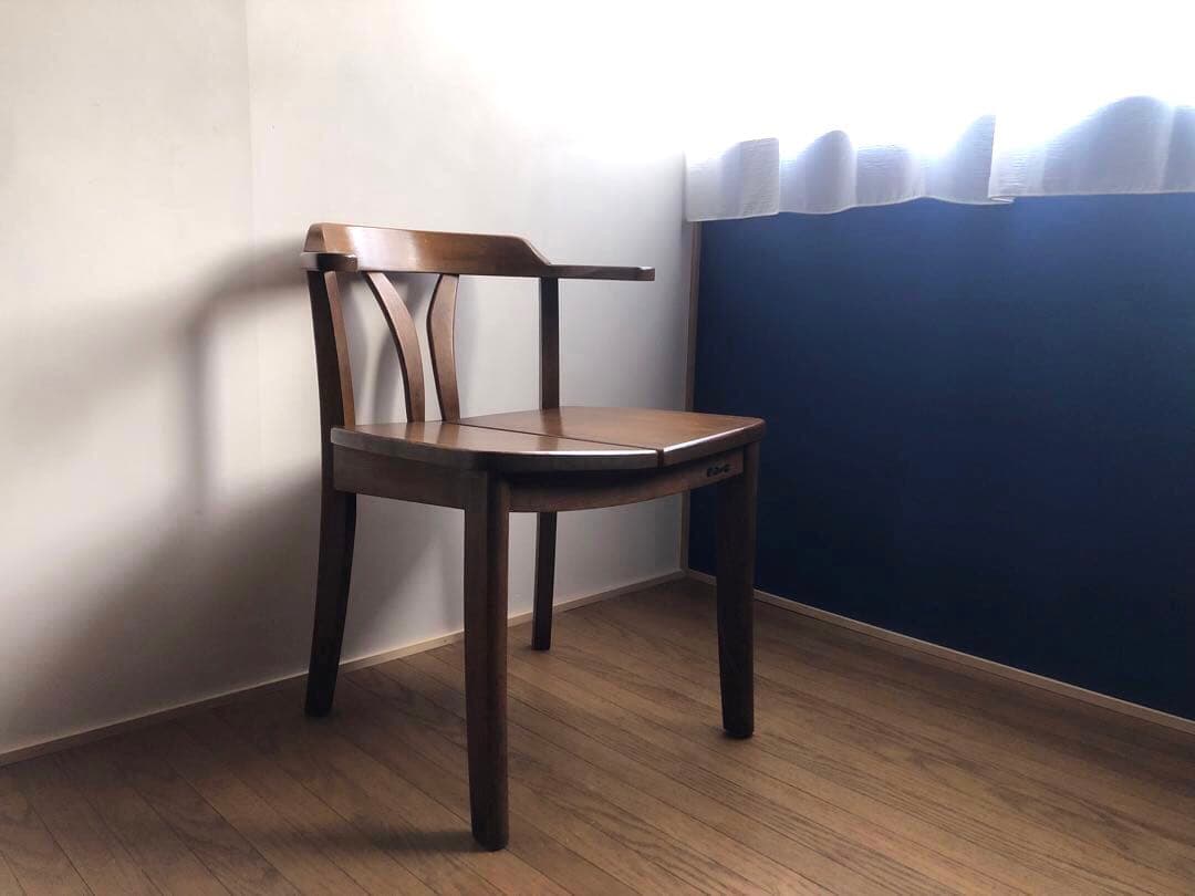 飛騨家具 浜本工芸 アームチェア⑥ 肘掛け 安楽椅子 楢無垢材 古民家 民芸椅子