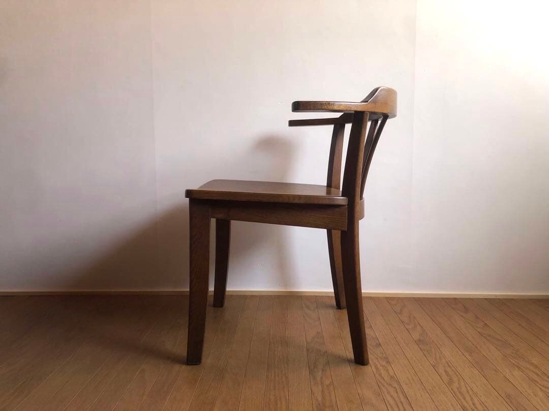 飛騨家具 浜本工芸 アームチェア⑥ 肘掛け 安楽椅子 楢無垢材 古民家 民芸椅子