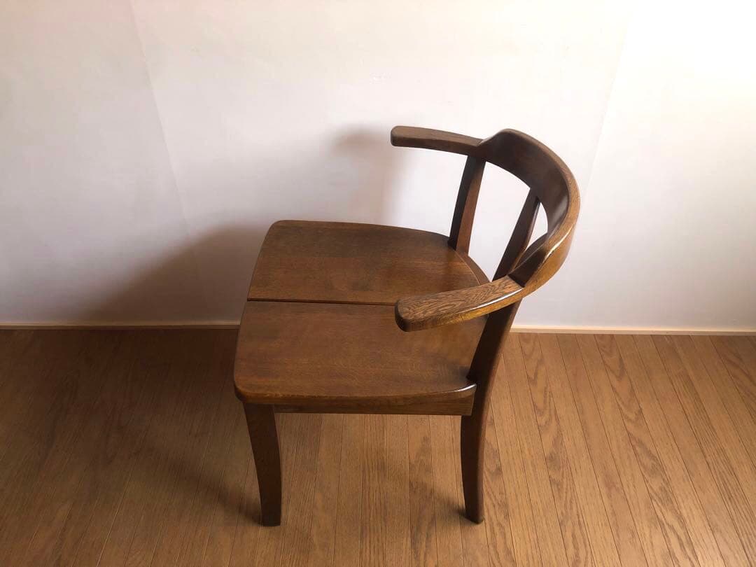 飛騨家具 浜本工芸 アームチェア⑥ 肘掛け 安楽椅子 楢無垢材 古民家 民芸椅子