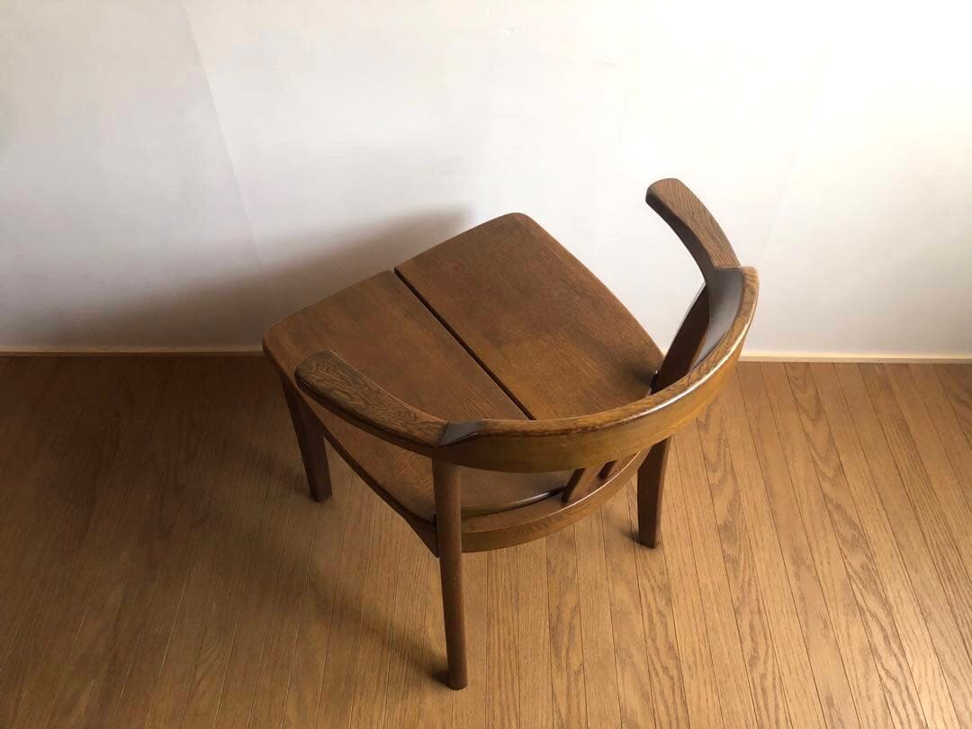 飛騨家具 浜本工芸 アームチェア⑥ 肘掛け 安楽椅子 楢無垢材 古民家 民芸椅子