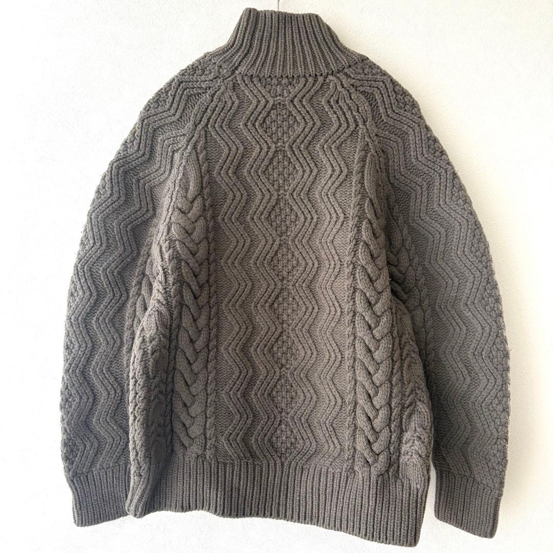 限定SALE 美品✨BATONER バトナー　ウール　ケーブルニット　ハイネック