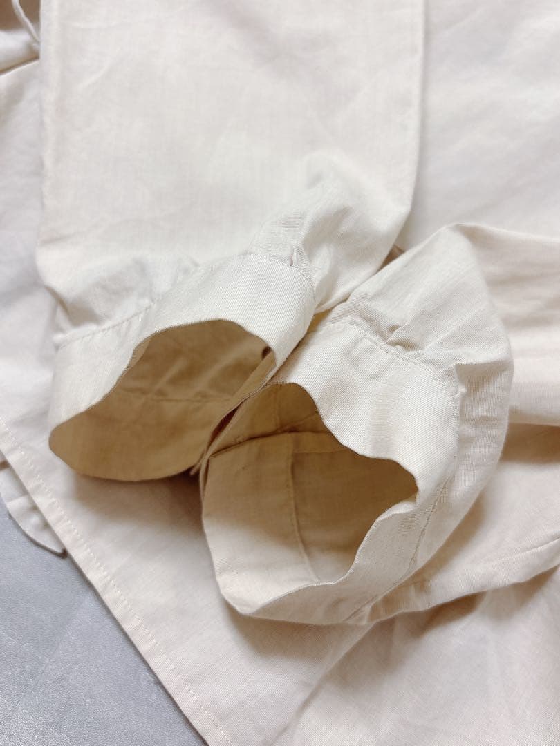 1/25終◆美品✨hatsutoki 西脇 ナチュラル 自然 ブラウス　播州織