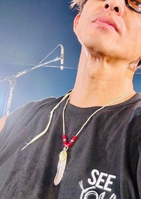 キムタク仕様★SLV925上金ハートフェザー★ホワイトハーツ★鹿革紐★新品未着用