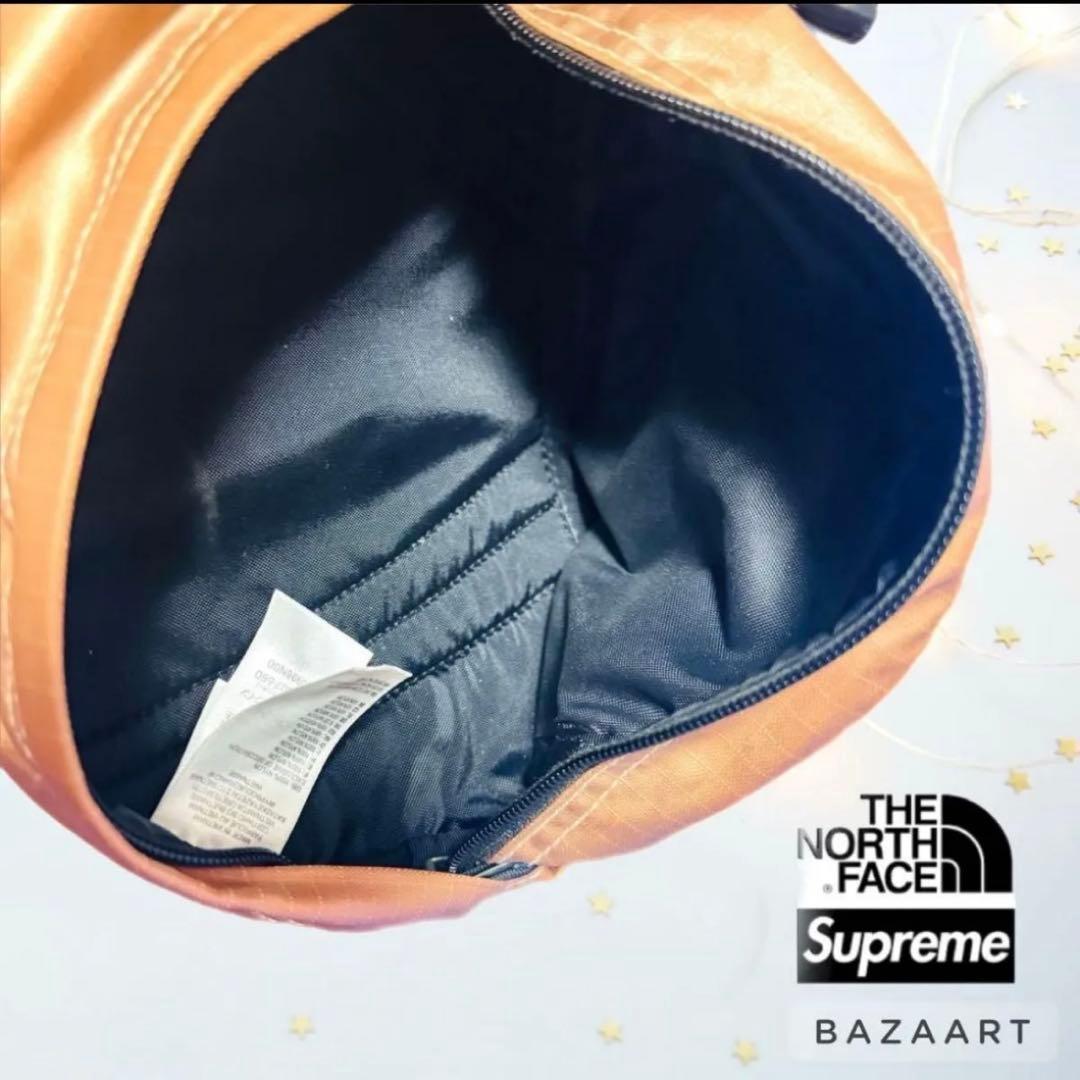 シュプリーム ノースフェイス コラボ ウエストバッグ ボディバッグ ゴールド