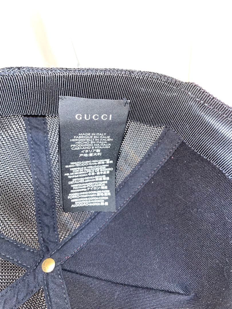 GUCCI ピンク ベースボール　キャップ　レザー